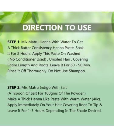Matru Ayurveda 100% Pure Mehndi & Indigo Powder Set Natural Herbal Hair and Beard Dye Chemical-Free Gray Coverage Hair Strengthening (100gms Each - Buy Online on GoSupps.com