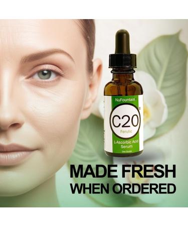 NuFountain C20 SUPER 3-pack. HAND CRAFTED 3 1-Ounce Bottles of 20% L-Ascorbic Acid C Serum - Buy Online on GoSupps.com