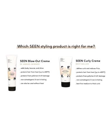 SEEN Fragrance-Free Blow-Out Creme: Non-Comedogenic & Sulfate-Free Hair Cream for Frizz Reduction and Heat Protection - Safe for Sensitive Skin - Buy Online on GoSupps.com