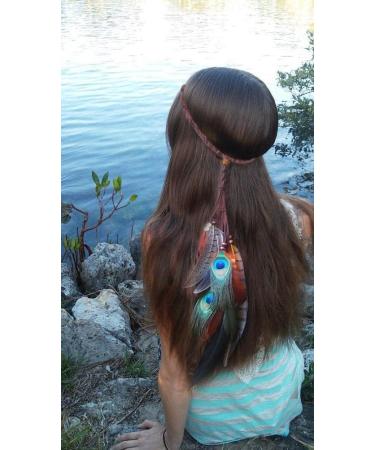 Boho Feather Headband | Tribal Hair Accessories for Women & Girls | Festival & Party Stylish Jewelry - Buy Online on GoSupps.com