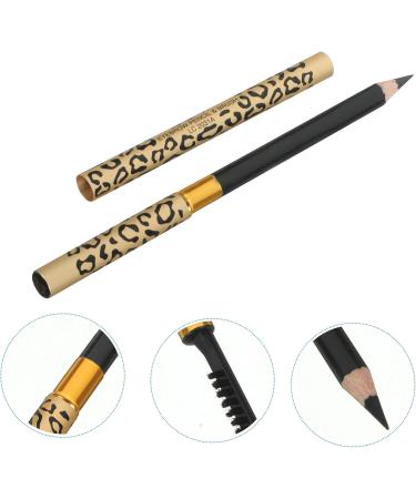VINTORKY 2pcs Double Head Eyebrow Pencil Eyebrow Filler Microblading Eyebrow Pen Highlighter Gel Black 1 count (Pack of 1) Black - Buy Online on GoSupps.com