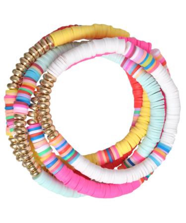 VALICLUD 5pcs Clay Bracelet Fashion Jewelry Decorative Hand Chain Delicate Pendant Womens Bracelet Colorful Embellishment Bracelet Colorful Wristbands Polymer Clay Bracelets Miss Dressing