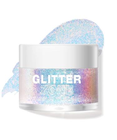 Langmanni holographic body glitter gel/eyeshadow cosmetics degrees for body face hair and lip. Color-changing glitter gel under light.-1.35 OZ (1# Golden Ocean)