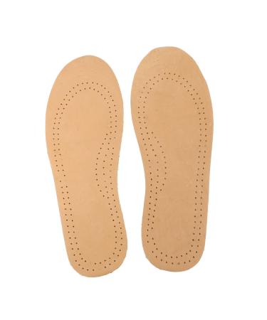 FOMIYES 1 Pair Insoles Cushioning Leather Insoles Shoe Cushions Child Insoles Ultra Thin Shoe Insoles Ultra Thin Cowhide Latex Cowhide Insoles Shoe Insoles Massage Khaki L