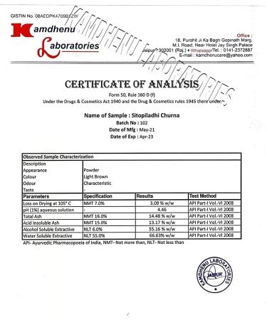 NIGHT NACHT Sitopaladi Churna 100g - Buy Online on GoSupps.com