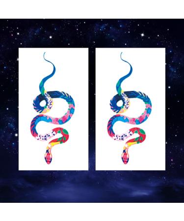 Oottati Small Cute Colored Snake Temporary Tattoos Stickers (2 Sheets) - T-148 - Buy Online on GoSupps.com
