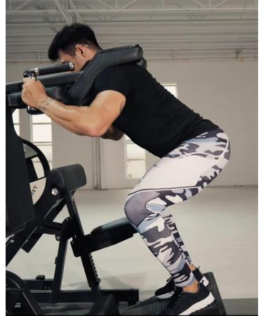 CANGHPGIN Men's Compression Pants 2 Pack - Red&Yellow Stripe - Small | Gym Running Baselayer Athletic Leggings - Buy Online on GoSupps.com