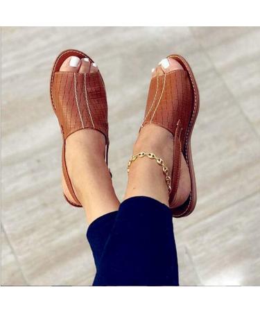 Creev Women s Casual Summer PU Leather Slide Sandals - Open Toe Comfortable Bohemian Beach Footwear (Goud 37 EU) - Buy Online on GoSupps.com