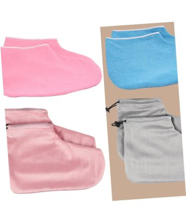 ULTECHNOVO 2 Pair Wax Care Booties Paraffin Wax Clothes Paraffin Wax Feet Moisturizing Wax Foot Covers Paraffin Wax Foot Liners Gel Heel Socks Heat Preservation Foot Strap Insulation Cotton 28x20cm Pink - Buy Online on GoSupps.com
