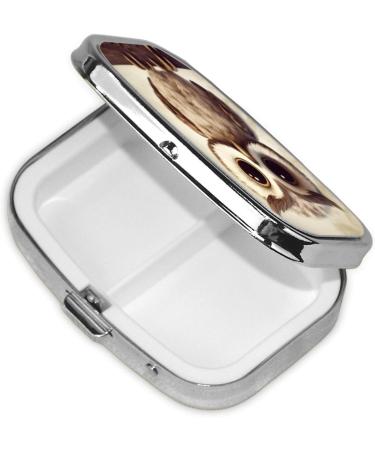 Cute Owl Pill Case - 2 Compartment Small Pill Box for Travel & Purse Organizer - Perfect Gift for Pill Storage - Buy Online on GoSupps.com