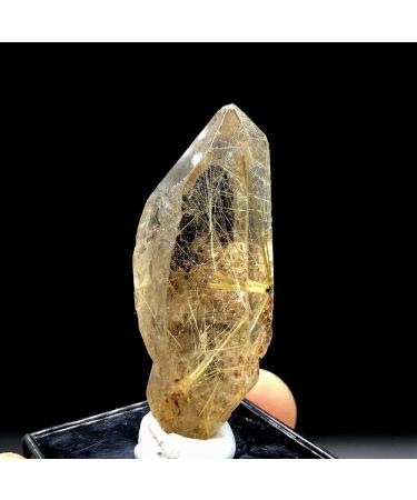 ERNZI Natural Rutile Quartz Crystal Specimen | Golden Hair Rutila | Titanium #115 - Buy Internationally Online - Buy Online on GoSupps.com