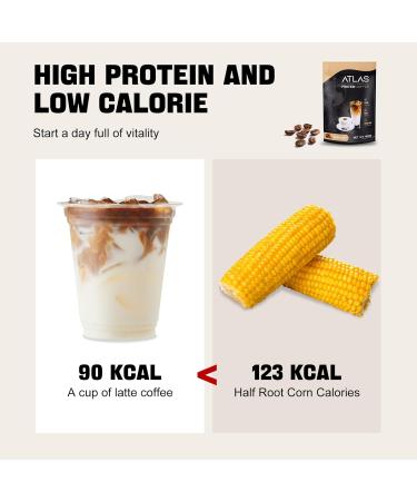 Atlas Protein Coffee - Mocha Flavor | 20 Servings | 10g Protein & 120mg Caffeine | Sugar-Free International Shipping - Buy Online on GoSupps.com