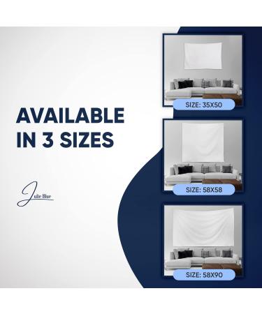 Julie Blue Plain White Tapestry 100% Cotton - DIY Tie Dye Ready - Handmade in USA (58x90 White) - Buy Online on GoSupps.com