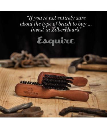 ZilberHaar Beard Brush - Stiff Boar Bristles for Men - Promotes Growth, Straightens, and Softens - Ideal for Beard Kits - Buy Online on GoSupps.com