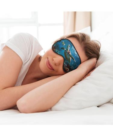 SSIMOO Sea Turtles Print Eye Mask - Ultra-Soft Light-Blocking for Comfort & Restful Sleep - International Shipping Available - Buy Online on GoSupps.com
