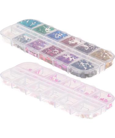 2 Boxes 3D Nail Art Charms Valentine Love Heart Nail Art Charms Nail Rhinestone for DIY Nail Art Manicure Cellphone Decoration - Buy Online on GoSupps.com