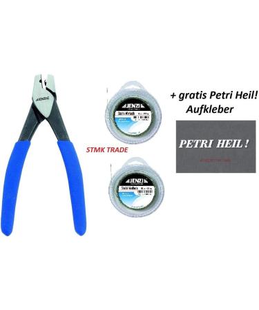 Jenzi Leader Set - 12kg Steel Leaders Crimp Sleeves & Pliers | Free Petri Heil Sticker | International Shipping - Buy Online on GoSupps.com