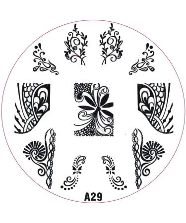 ++SPECIAL ITEM++ Stamping stencil A-Series: A29 Ornaments Butterflies