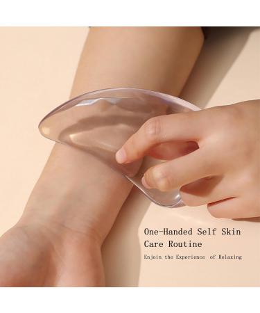 Transparent Gua Sha Facial Tool - Natural Resin Massage for Lymphatic Drainage Cellulite Reduction & Muscle Relief - Buy Online on GoSupps.com