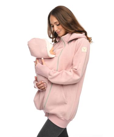 MijaCulture 3-in-1 Maternity Jumper for Baby Carrier Kangaroo Jacket 4132 pink XL Pink XL