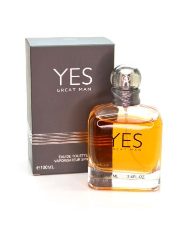 Yes Great Man Perfume 3.4 Fl Oz Eau De Parfum Vaporisateur Spray - Long Lasting Oil From France