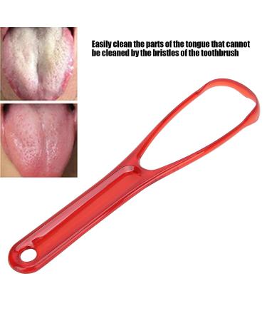 Portable Tongue Scraper - Oral Mouth Cleaner for Kids & Adults (Red) - Buy Online on GoSupps.com