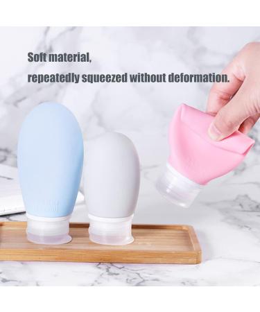 Roseflower 4PCs Silicone Travel Bottles - 60ml Portable Refillable Toiletry Containers for Shampoo & Travel Essentials - Buy Online on GoSupps.com