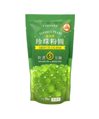 WuFuYuan - Green Tea Tapioca Pearl 8.8 Ounce Bag, Pack of 1