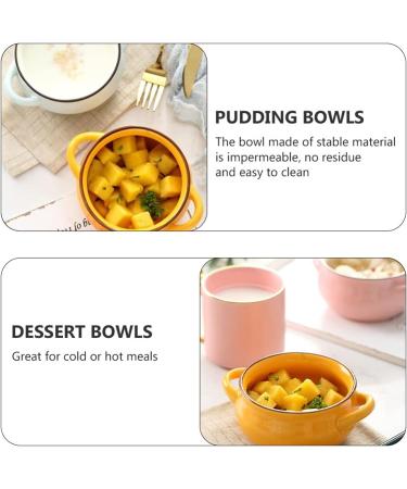 Noodle Ceramic Bowl Soup Bowls Dessert Serving Bowls with Double Handle for Rice Cereal Noodle Salad Dishwasher Safe Kitchenware Bowl (Color : Orange) - Buy Online on GoSupps.com