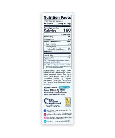 Namaste Foods Gluten Free Spice Cake Mix - 26 oz (737 g) | Delicious & Easy Bake - Buy Online on GoSupps.com