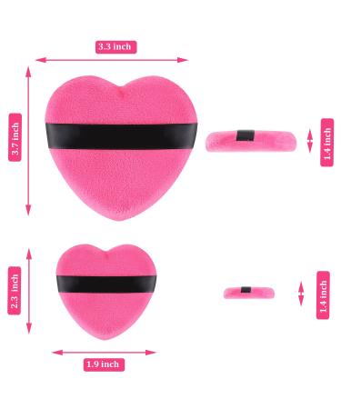 Buy Large Love Shape Makeup Powder Puff Set - 4 Velvet Beauty Blenders for Flawless Finish | International Shipping - Buy Online on GoSupps.com
