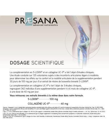 PRAESANA - Joints - Joint Comfort - Food Supplement - 2 Tablets/day - 30 days program - Made in France - Buy Online on GoSupps.com