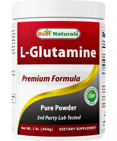 Best Naturals L-Glutamine Powder - 1 Pound - 100% Pure and Free Form - Glutamine Recovery Powder - Clinically Proven Recovery Aid for Men and Women (817716014555)