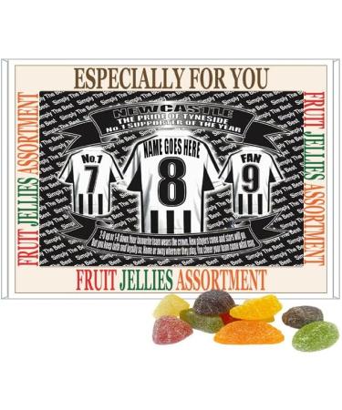 Newcastle Football Shirt Personalised Gift Boxed Sweets Variety - Buy Online on GoSupps.com