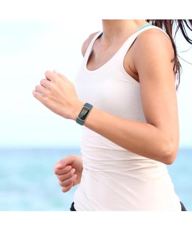 Zebre 2-Pack Bands for Fitbit Charge 5 | Soft Silicone Waterproof Replacement Straps | Black/Blue | Compatible with Fitbit Charge 5 Fitness Tracker - Buy Online on GoSupps.com
