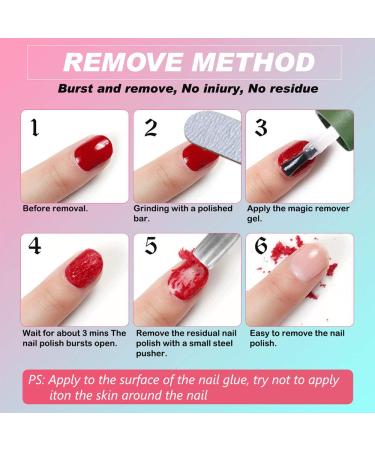 Gel Nail Polish Remover (3pcs) | Professional Non-Irritating Formula | Quick & Easy 2-3 Minute Removal | 15ml (0.5 Fl Oz) | Pack of 3 - Buy Online on GoSupps.com
