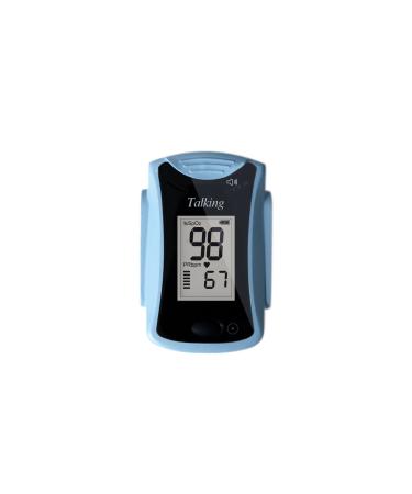 CHOICEMMED Finger Pulse Oximeter with Sound - English Speaking Blood Oxygen Saturation Monitor for Visually Impaired - Portable Oxygen Sensor with Included Batteries - O2 Saturation Monitor with Carry