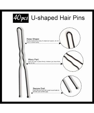 Teenitor Black Invisible Hair Net Set - 30pcs Mesh Nets for Ballet Girls, Women, and Dance Child + 10 Elastic Hair Ties & 40 U Shape Hair Pins - Buy Online on GoSupps.com