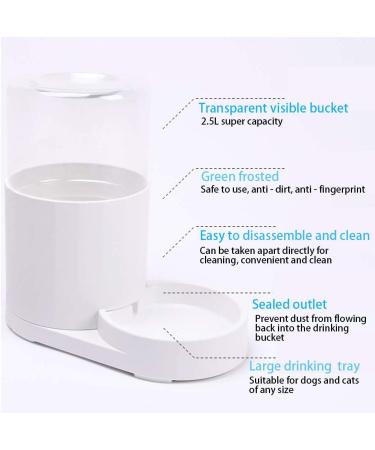 JUNSPOW Pet Water Dispenser 2.5L Large Capacity Automatic Water Dispenser  Medium and Small dag Cats pet Bottles Clear White - Buy Online on GoSupps.com