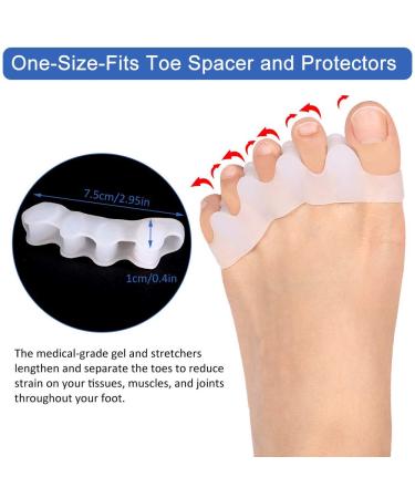 Toe Spreader Set for Hallux Valgus | Silicone Toe Separator & Hammer Toe Correction - Unisex Solution - Buy Online on GoSupps.com