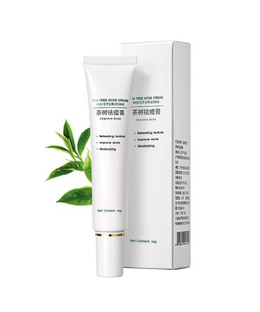 Anti Acne Face Cream Tea Tree Acne Cream for Acne Treatment & Spot Treatment Spot Cream Soothing Ance Gel for Blemishes Blackhead Remover Acne Moisturiser Reduces Redness Oil Control