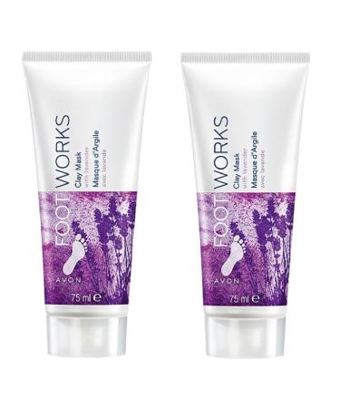 Foot Works Clay Mask with Lavender - Pack of 2 x 75 ml