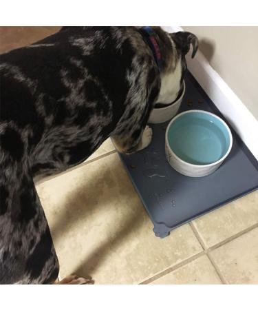 Hoki Found Waterproof Silicone Pet Feeding Mat | Multiple Sizes & Colors for Dogs, Cats & More | 19 x 12 Gray - Buy Online on GoSupps.com