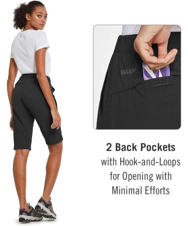 BALEAF Women's Quick Dry Stretch Hiking Cargo Shorts - Black XL - Buy Online on GoSupps.com
