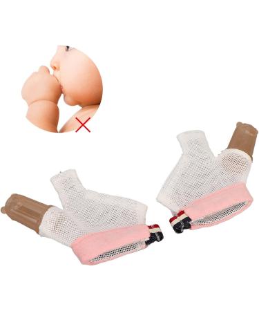 Thumb Sucking Stop Gloves - Adjustable Pink Finger Protectors for Gentle Thumb Treatment - Buy Online on GoSupps.com