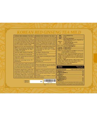 Korean Panax Red Ginseng Tea | 50 Bags | Boosts Blood Circulation, Memory, and Energy - Buy Online on GoSupps.com
