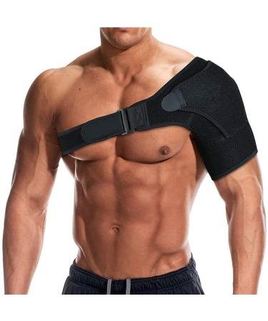 Neoprene Shoulder Support Bandage - Unisex Upper Arm Brace for Shoulder Injuries & Stiffness | Fits Left or Right Shoulder - Buy Online on GoSupps.com