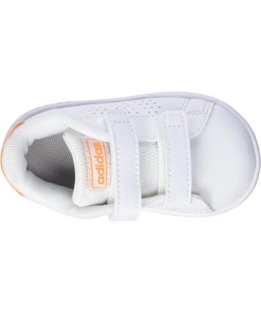 adidas Kids Advantage Cf I Sneaker - Child Size 5 UK - White/Orange Rush - Buy Online on GoSupps.com