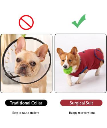 Vanansa Dog Post Surgery Suit - Recovery Onesie for Large Medium Dogs - Red XL - Buy Online on GoSupps.com