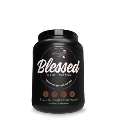 Blessed Plant Based Vegan Protein Powder - 23g of Pea Protein Isolate, Low Carbs, Non Dairy, Gluten Free, Soy Free, No Sugar Added - Meal Replacement for Women & Men, 30 Servings (Chocolate Mylk) Chocolate Mylk 30 Servings